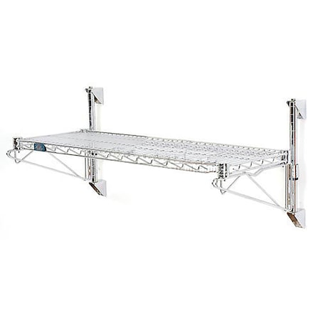 Nexel Poly-Green Wall Mount Wire Shelving, 60W x 24D x 14H 1-Shelf Starter B1136990GZ